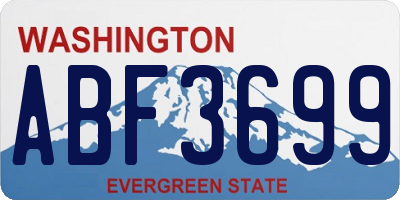 WA license plate ABF3699