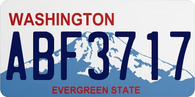 WA license plate ABF3717