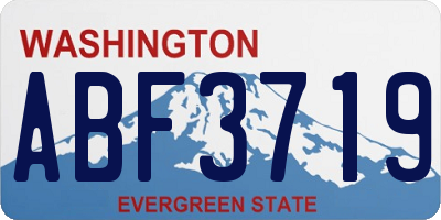 WA license plate ABF3719