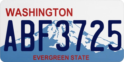 WA license plate ABF3725