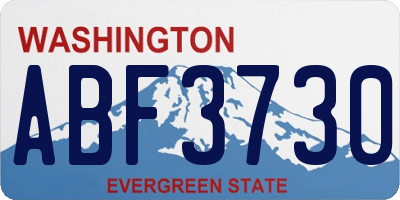 WA license plate ABF3730