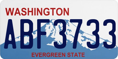 WA license plate ABF3733