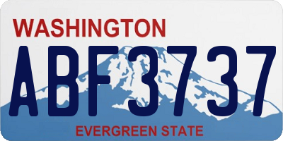 WA license plate ABF3737