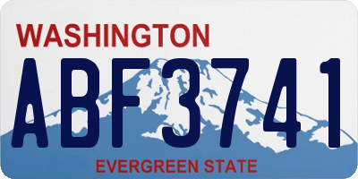 WA license plate ABF3741