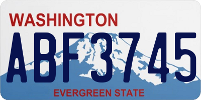 WA license plate ABF3745