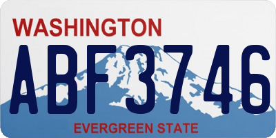 WA license plate ABF3746