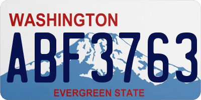 WA license plate ABF3763