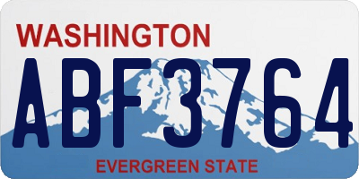 WA license plate ABF3764