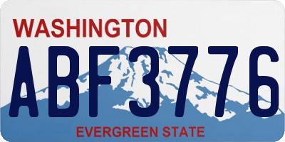 WA license plate ABF3776