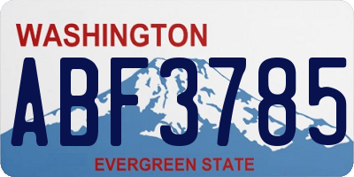 WA license plate ABF3785