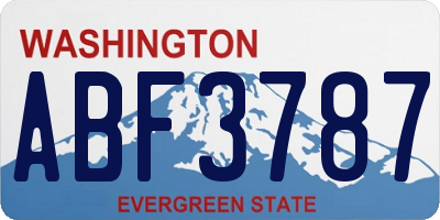 WA license plate ABF3787