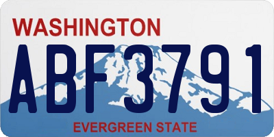 WA license plate ABF3791
