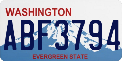 WA license plate ABF3794
