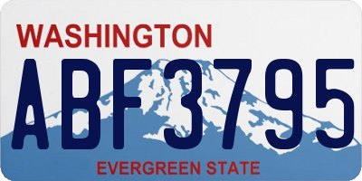WA license plate ABF3795