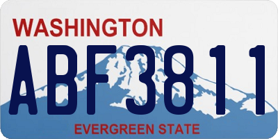 WA license plate ABF3811