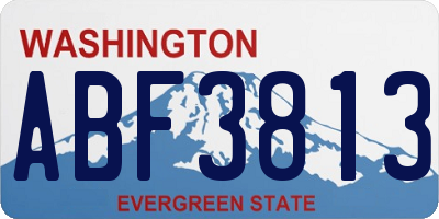 WA license plate ABF3813