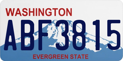 WA license plate ABF3815
