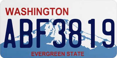 WA license plate ABF3819
