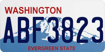 WA license plate ABF3823