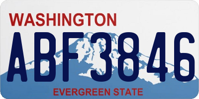 WA license plate ABF3846