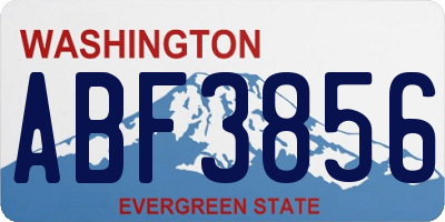 WA license plate ABF3856