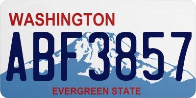 WA license plate ABF3857