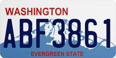 WA license plate ABF3861