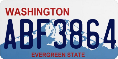 WA license plate ABF3864