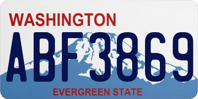 WA license plate ABF3869