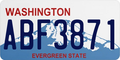 WA license plate ABF3871