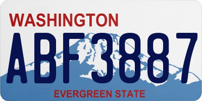 WA license plate ABF3887