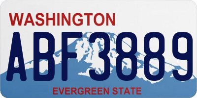 WA license plate ABF3889