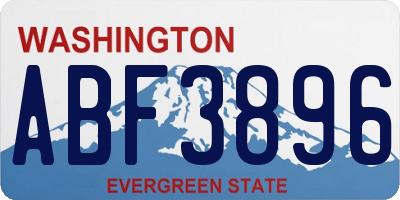 WA license plate ABF3896