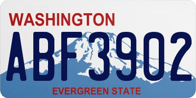WA license plate ABF3902
