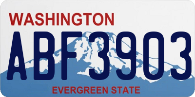 WA license plate ABF3903