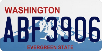 WA license plate ABF3906