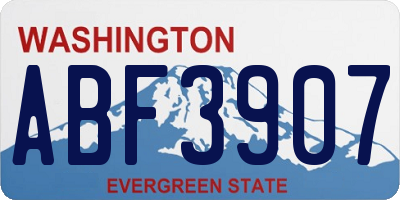 WA license plate ABF3907