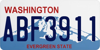 WA license plate ABF3911