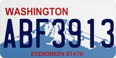 WA license plate ABF3913