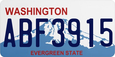 WA license plate ABF3915