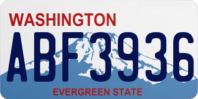 WA license plate ABF3936