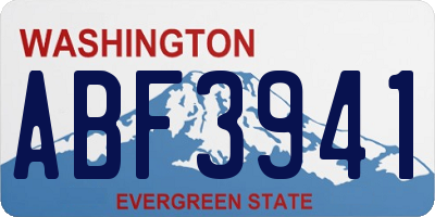 WA license plate ABF3941