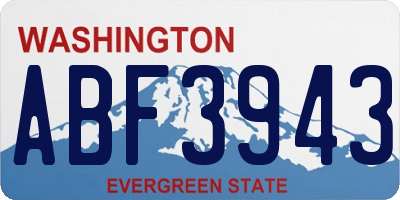 WA license plate ABF3943