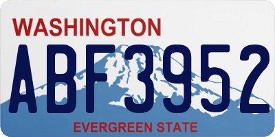 WA license plate ABF3952