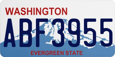 WA license plate ABF3955