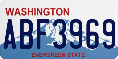 WA license plate ABF3969