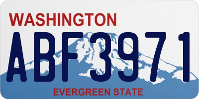 WA license plate ABF3971