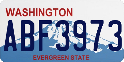 WA license plate ABF3973