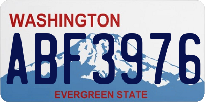 WA license plate ABF3976