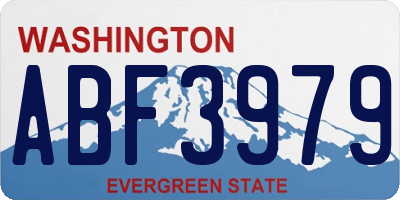 WA license plate ABF3979